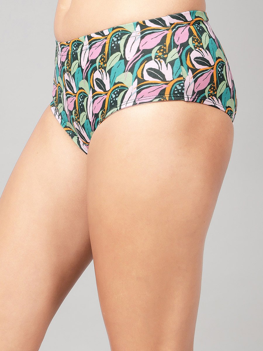 Pack of 3-Mid Hipster Bikini with Inner Elastic - Cotton
