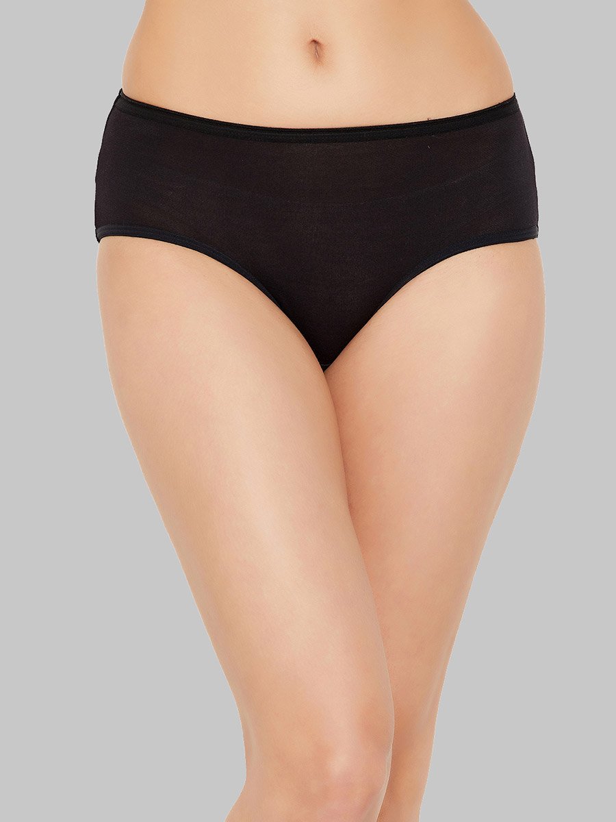 Pack of 3-Mid Hipster Bikini with Inner Elastic - Cotton