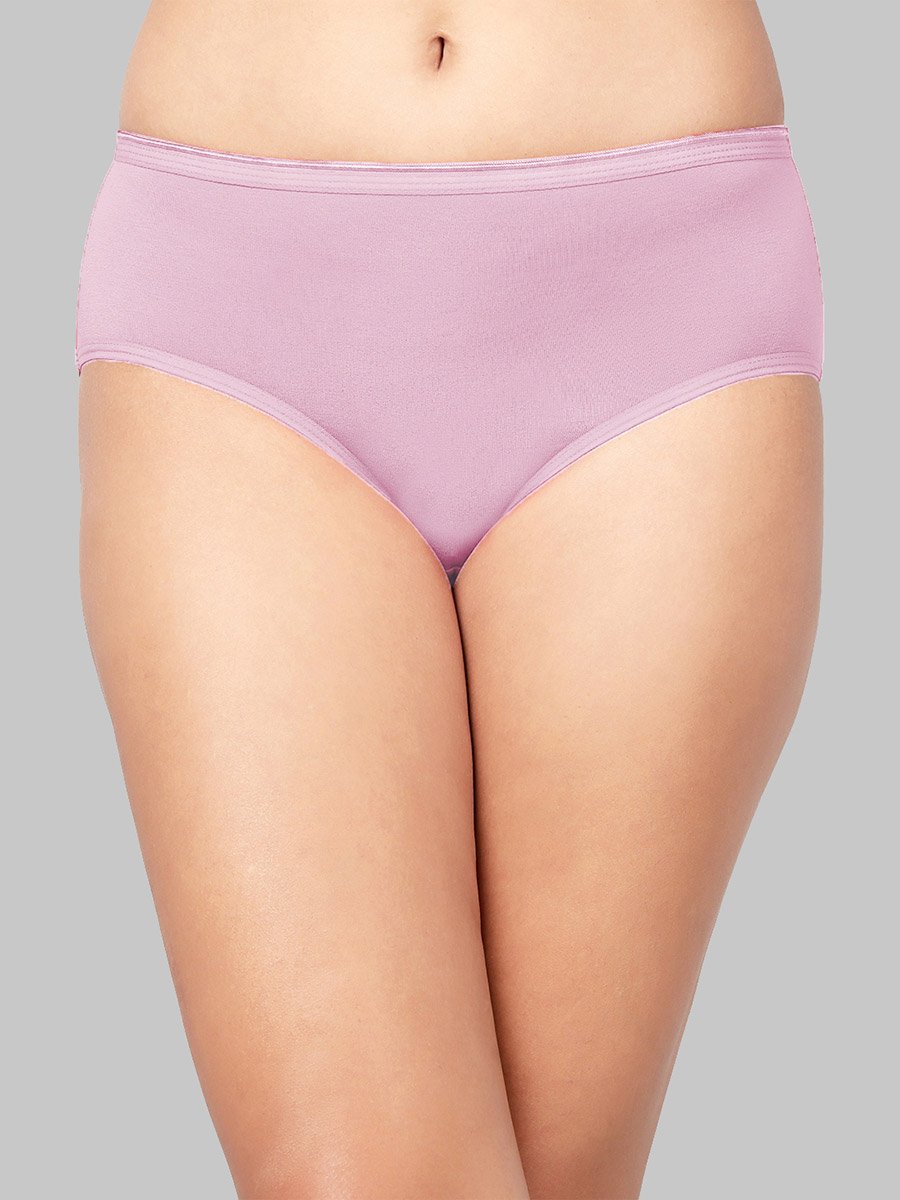 Pack of 3-Mid Hipster Bikini with Inner Elastic - Cotton