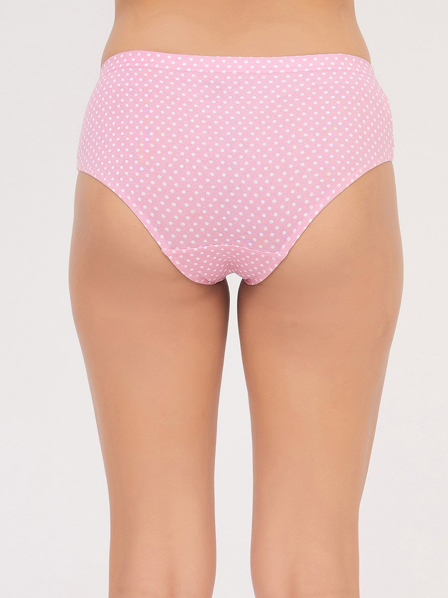 Pack of 3-Mid Waist Polka Print Hipster Panties - Cotton
