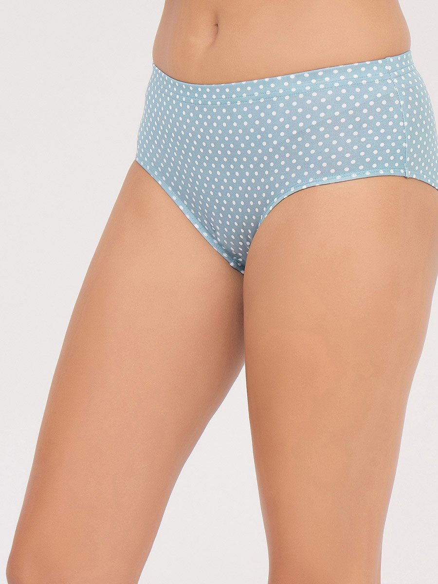 Pack of 3-Mid Waist Polka Print Hipster Panties - Cotton
