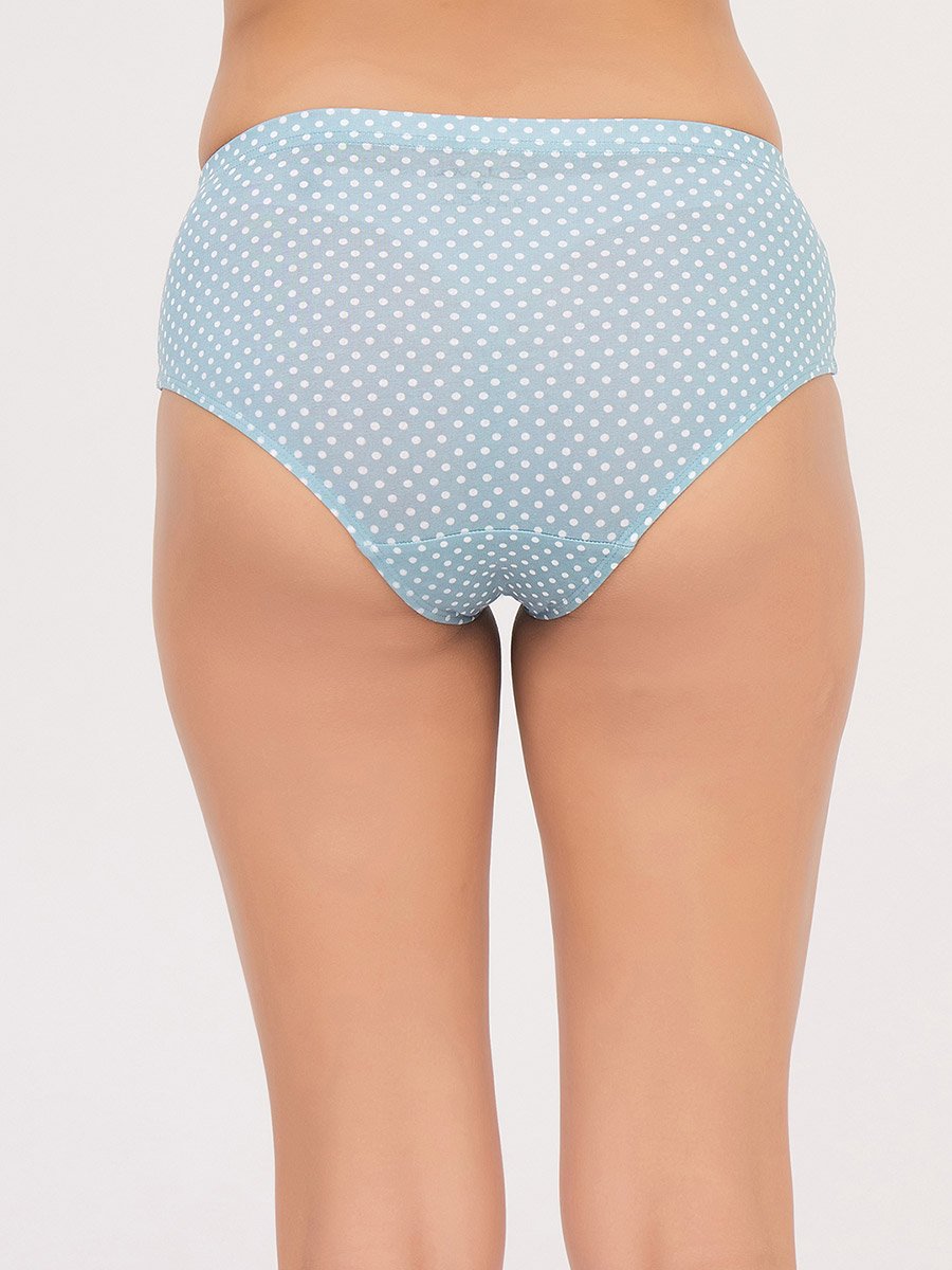 Pack of 3-Mid Waist Polka Print Hipster Panties - Cotton