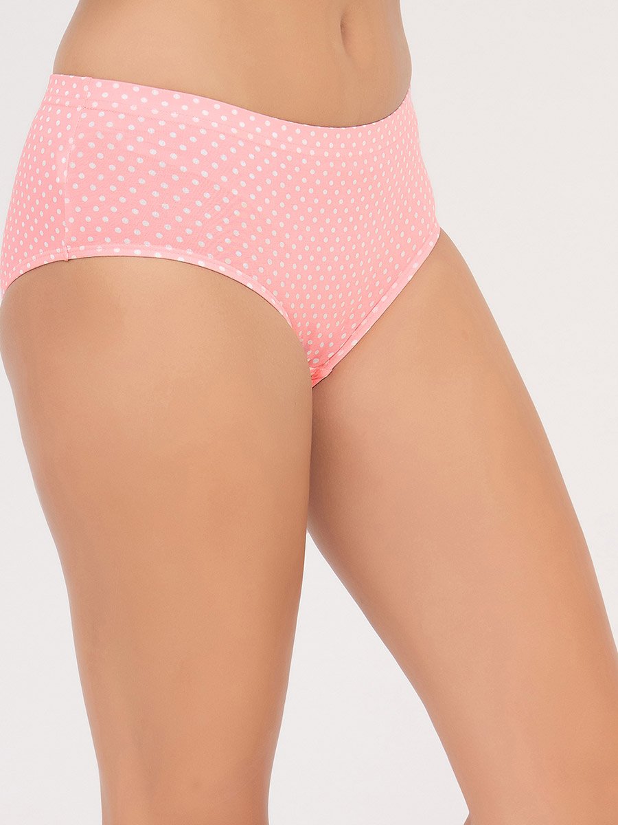 Pack of 3-Mid Waist Polka Print Hipster Panties - Cotton
