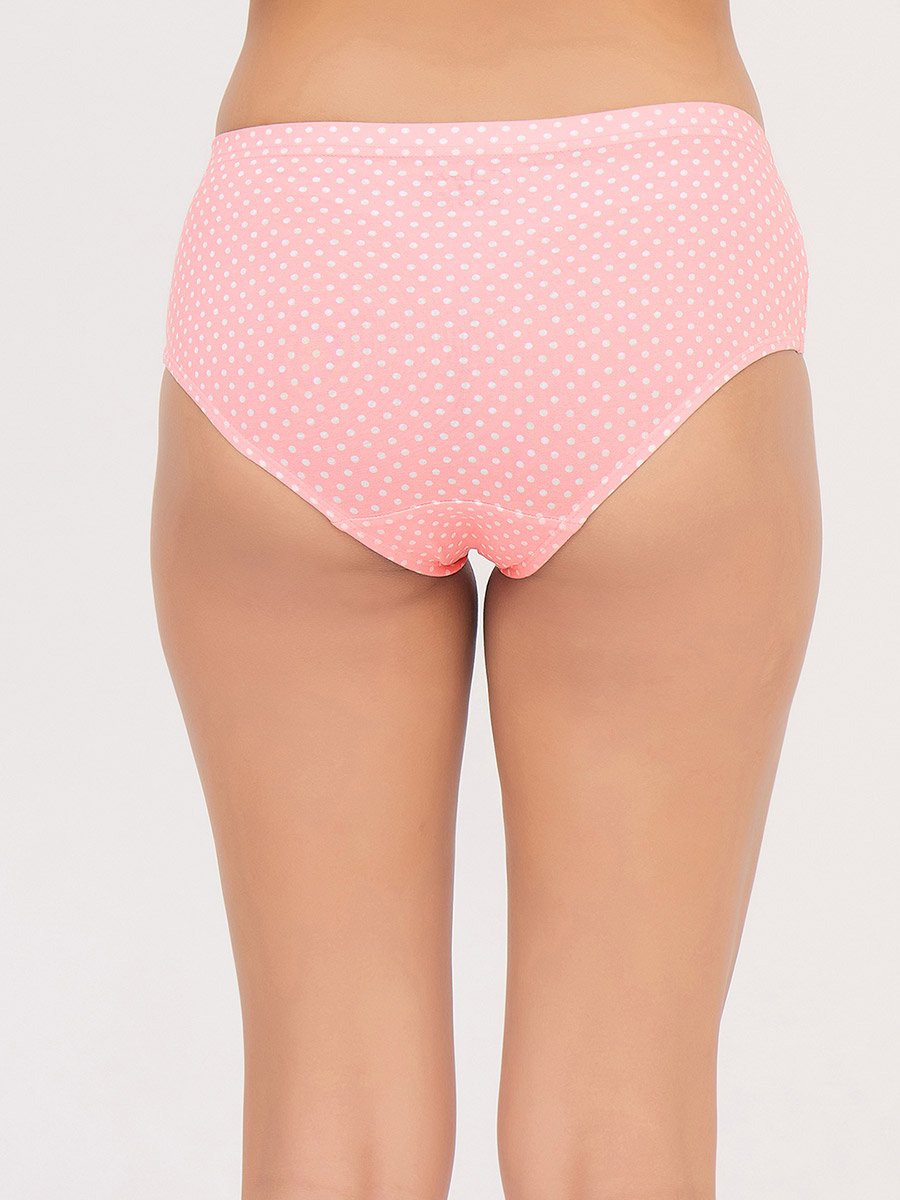 Pack of 3-Mid Waist Polka Print Hipster Panties - Cotton
