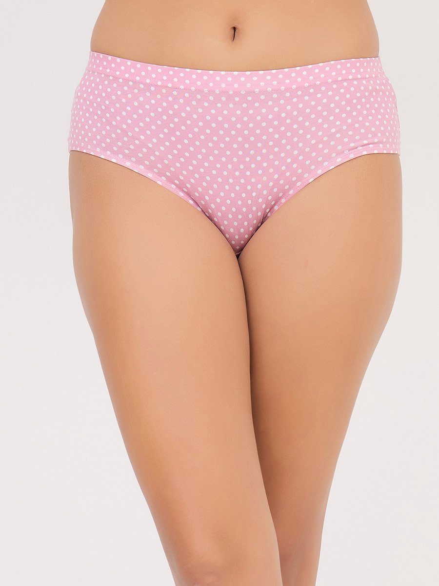 Pack of 3-Mid Waist Polka Print Hipster Panties - Cotton