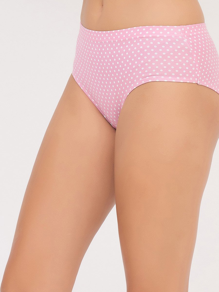 Pack of 3-Mid Waist Polka Print Hipster Panties - Cotton