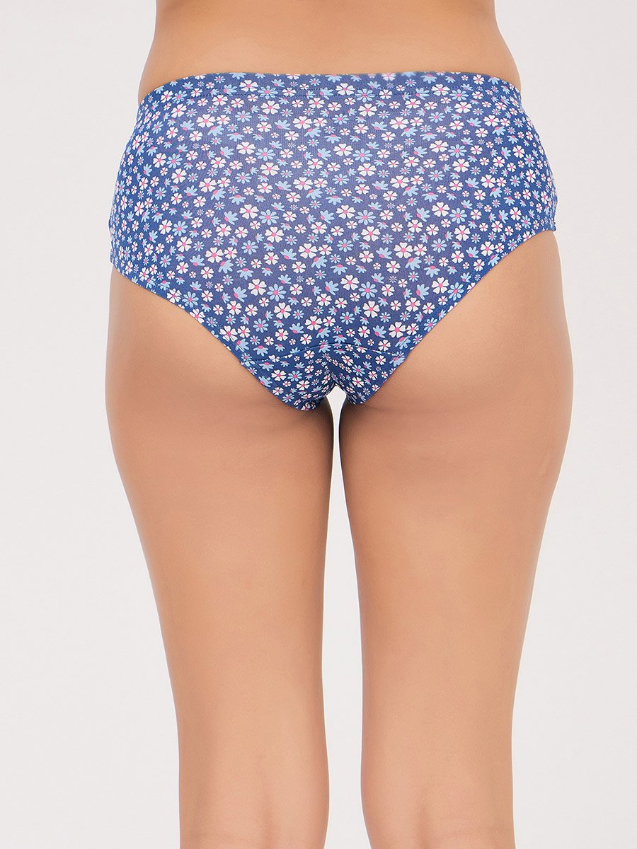 Pack of 3-Mid Waist Floral Print Hipster Panties - Cotton