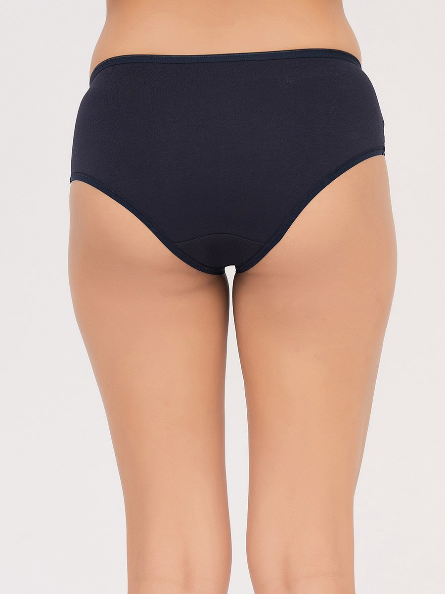 Pack of 3-Mid Waist Hipster Panty with Lace Wings - Cotton