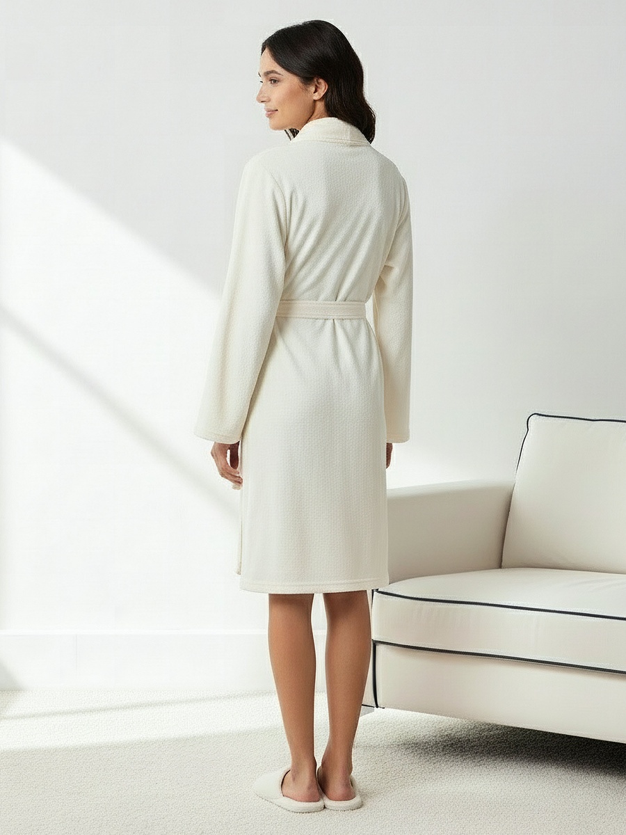 Robe with Belt and Slippers