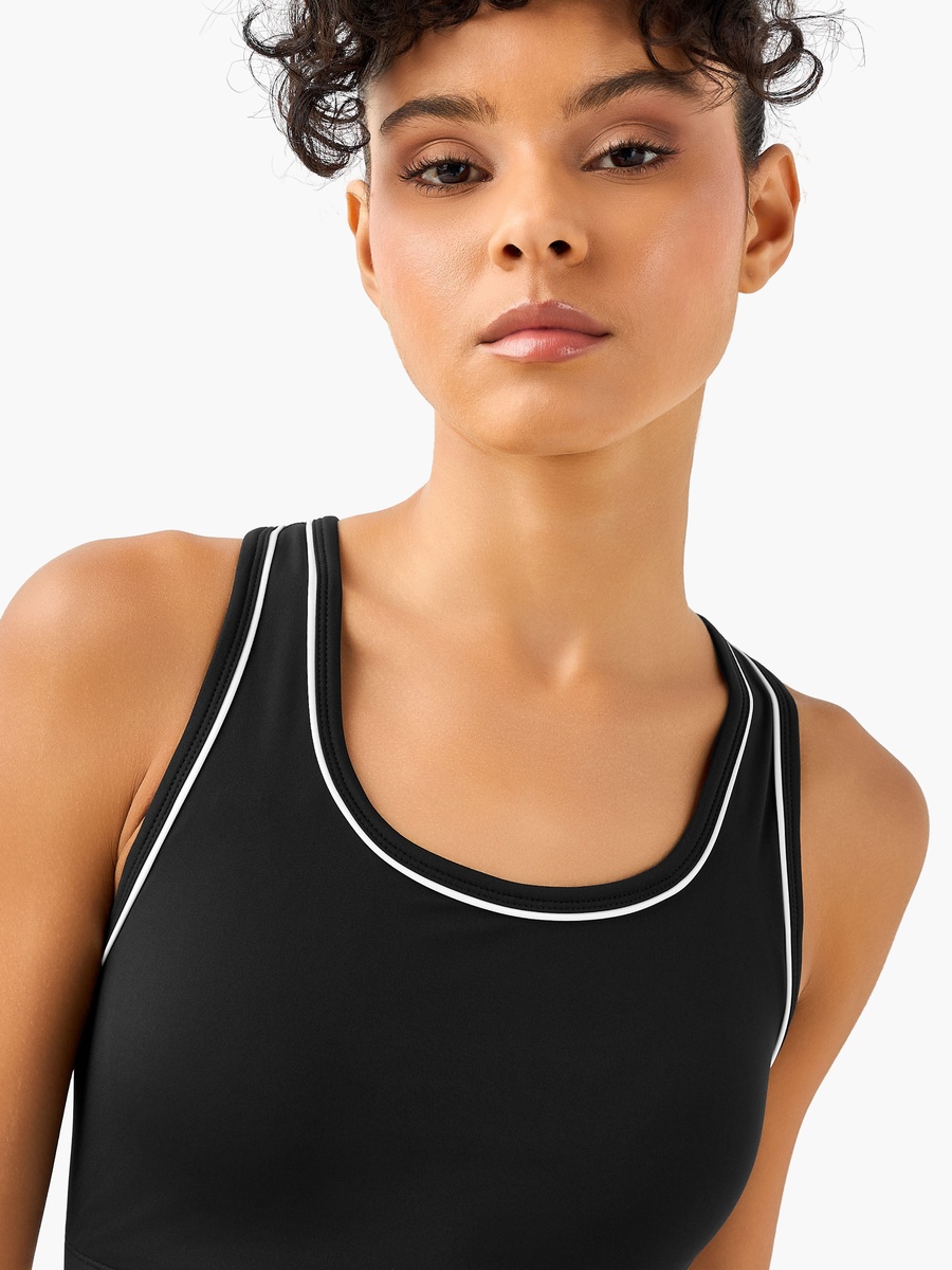 Women Piping Bonded Sports Bra