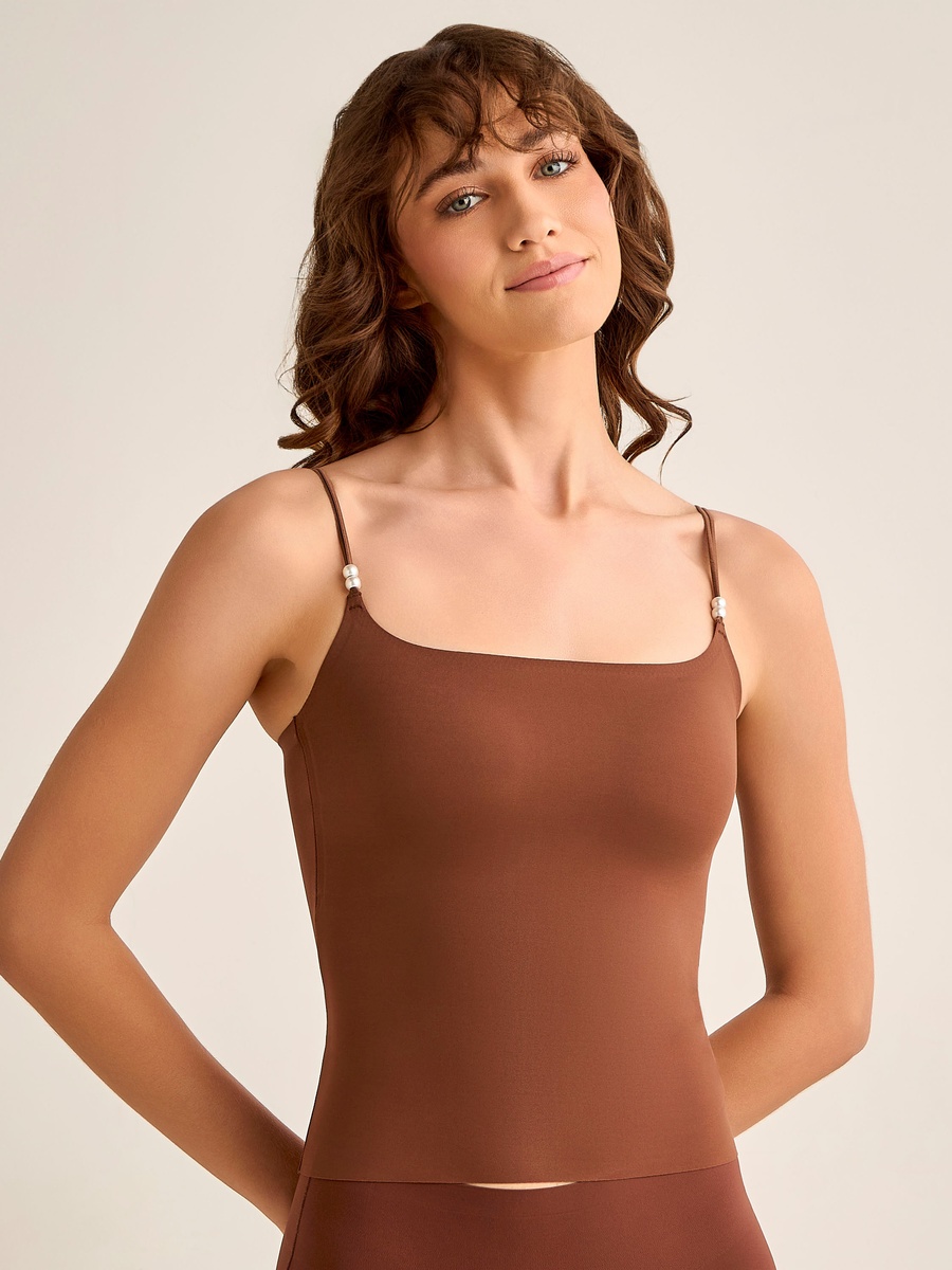 Shaping Cami Bra with Pearl Embellishment