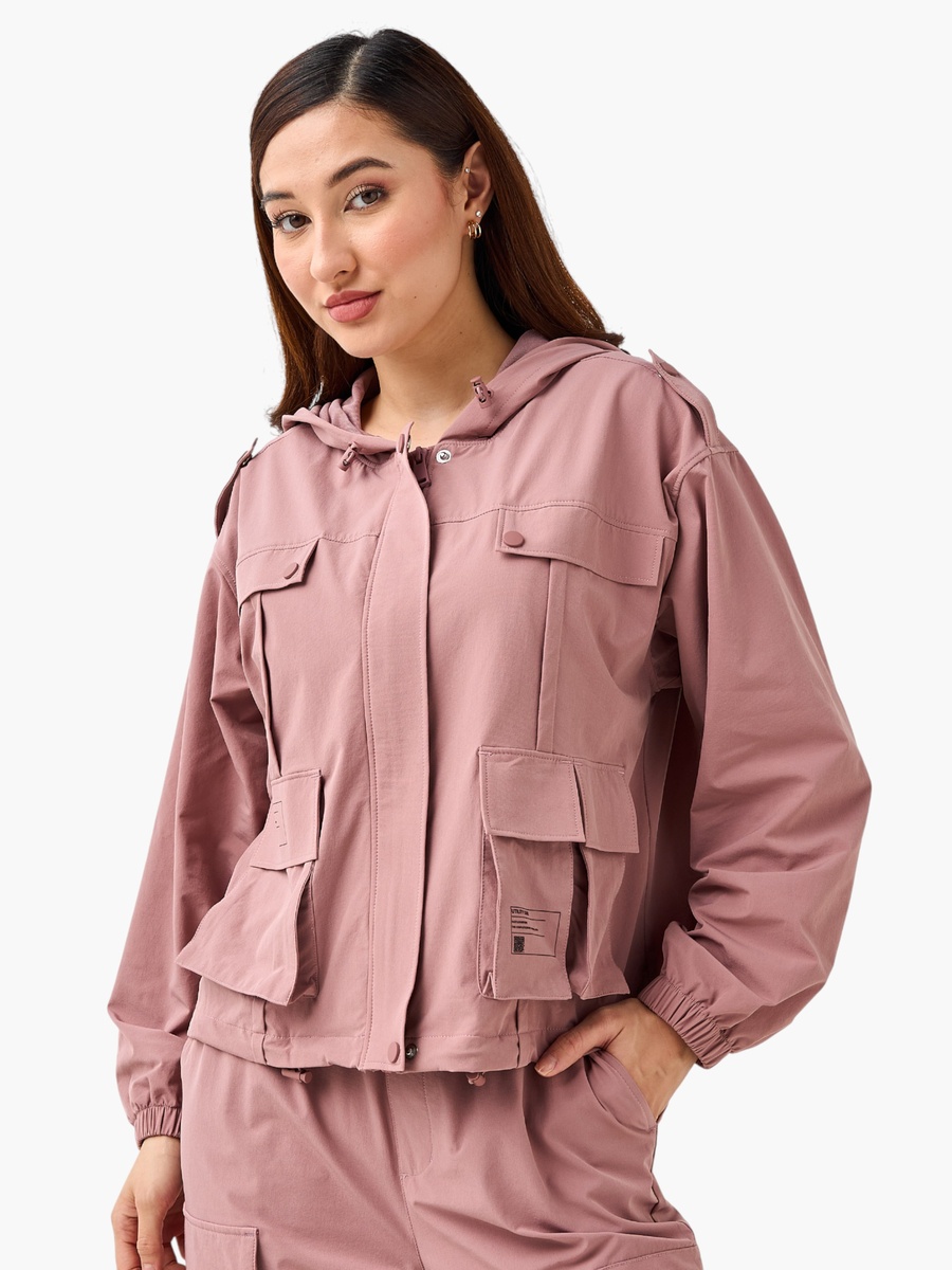 Hooded Parka Jacket with Pockets