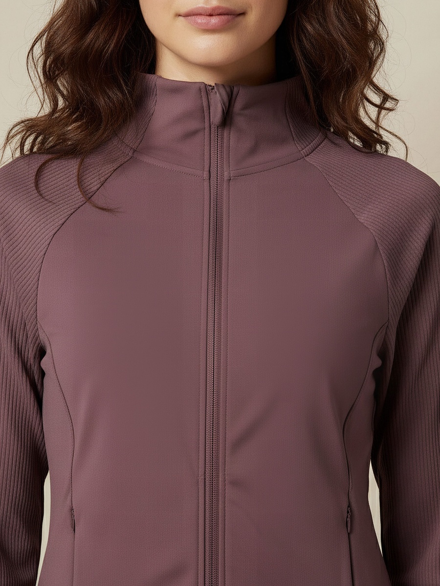 Women Ribbed Cropped Jacket