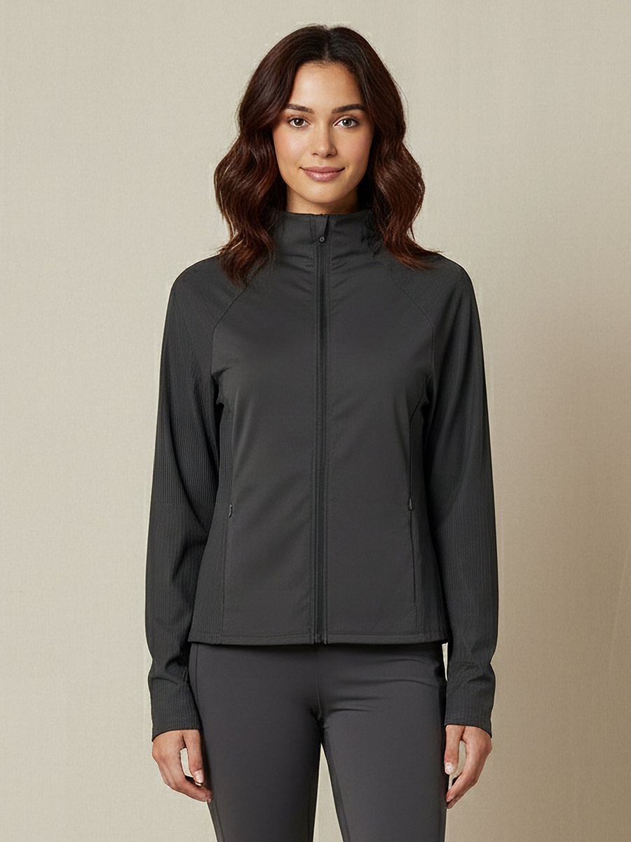Women Ribbed Cropped Jacket
