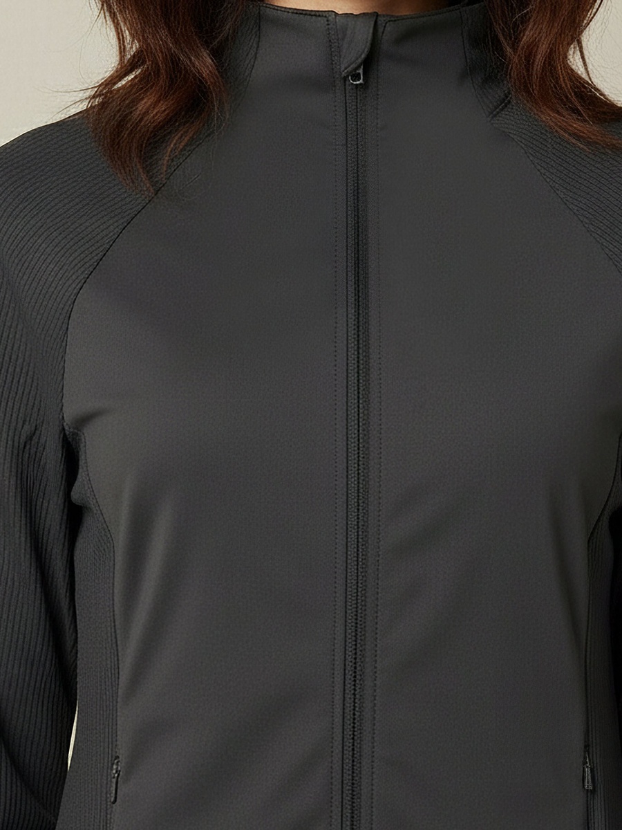 Women Ribbed Cropped Jacket