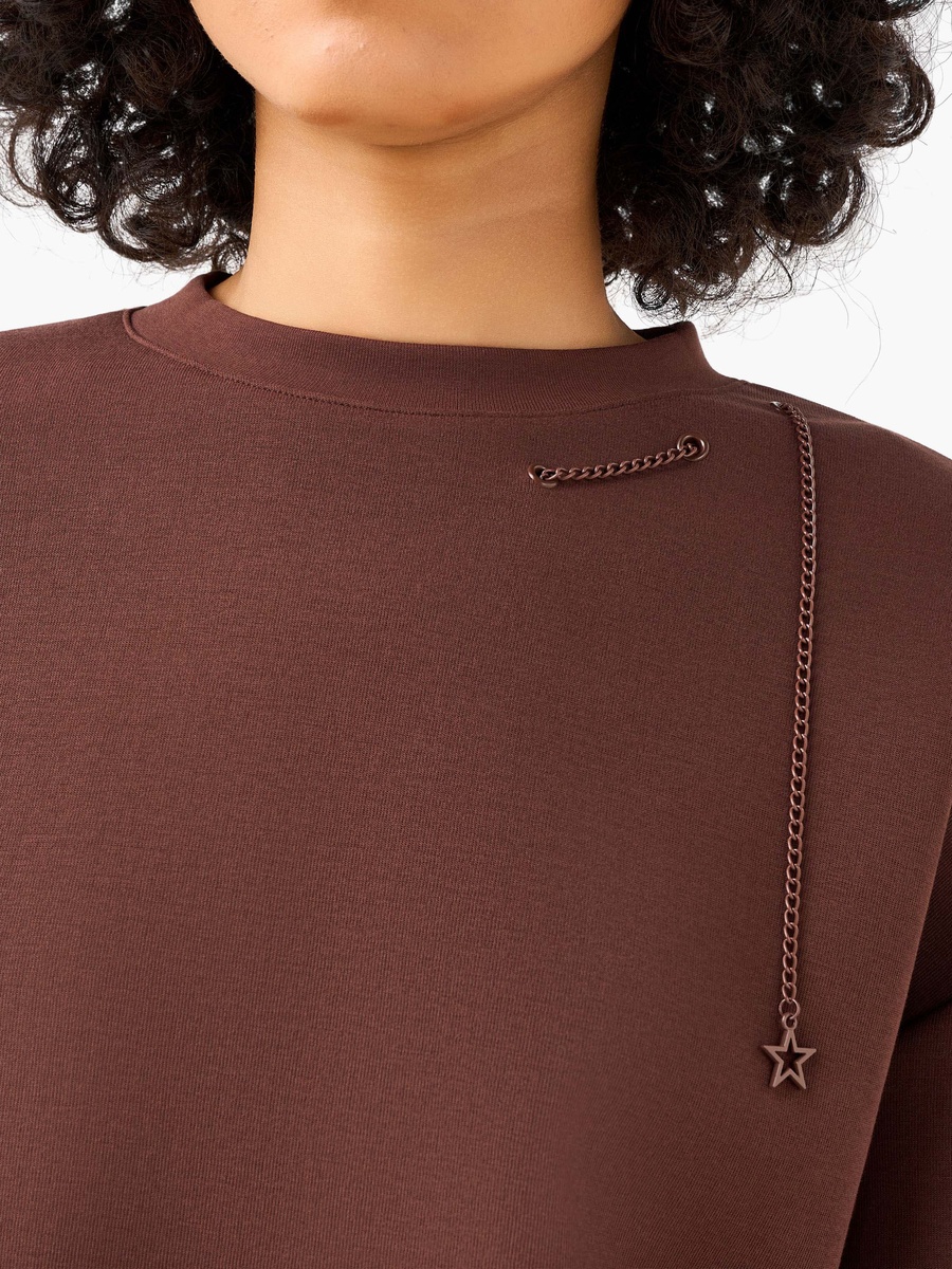 Regular Fit Sweatshirt with Chain Detail
