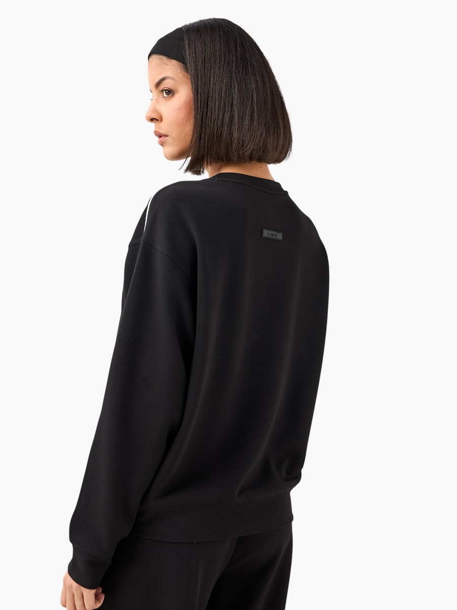 Women Contrast Piping Sweatshirt