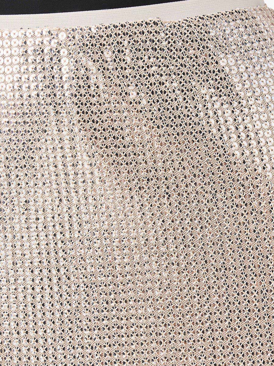 Midi A-Line Skirt with Sequin Embellishments