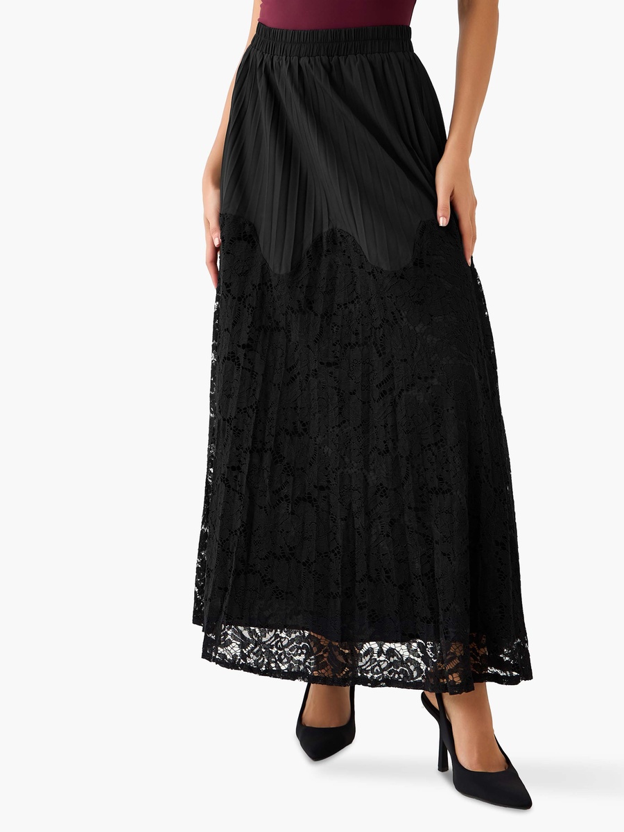 Maxi Lace Skirt with Elasticated Waist