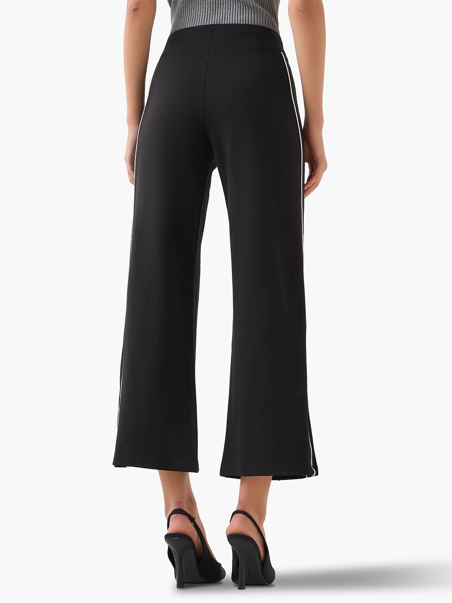 Ponte Straight Leg Trousers with Side Tape