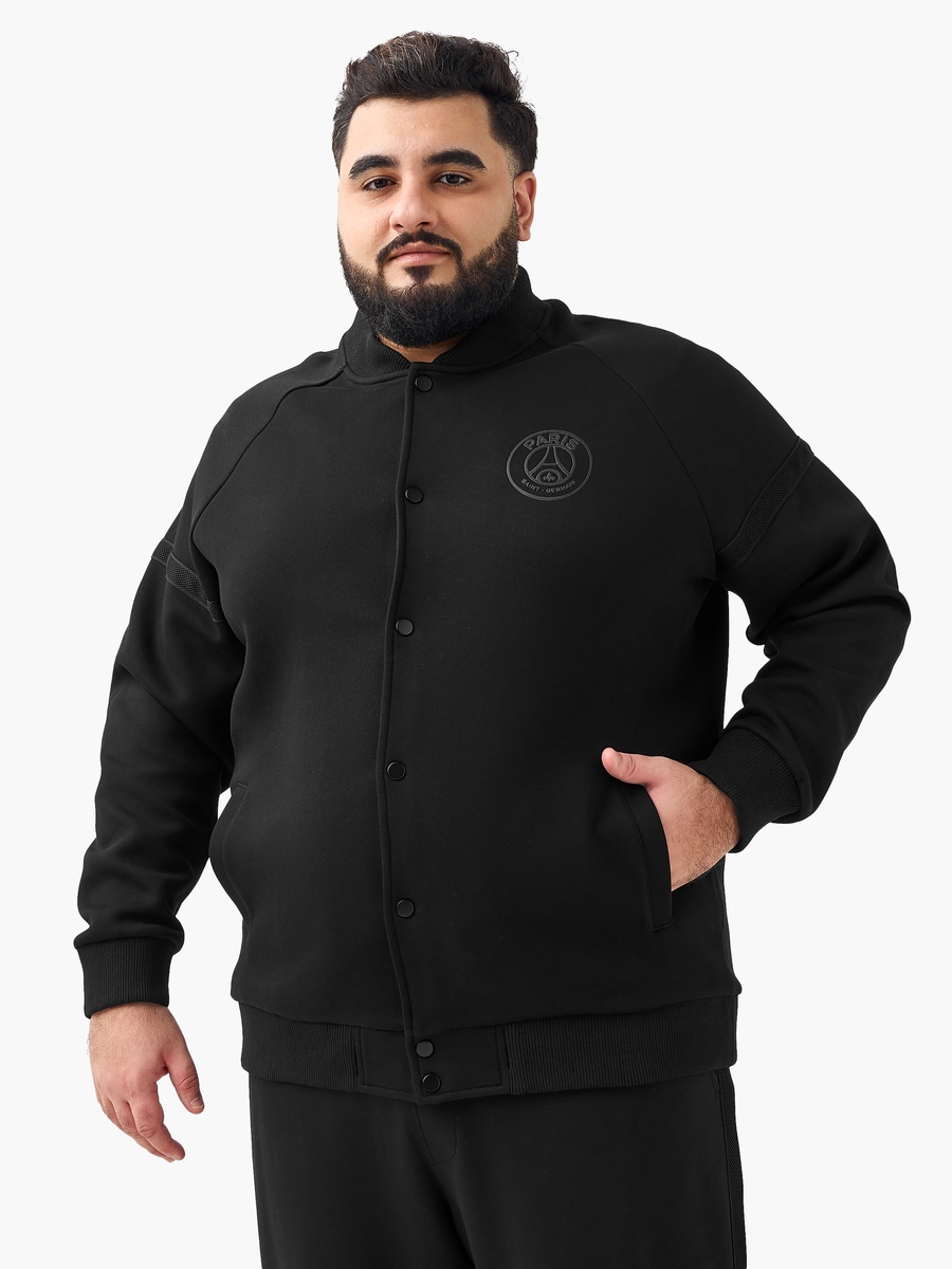 Men Regular Fit Paris Saint-Germain Print Longline Jacket