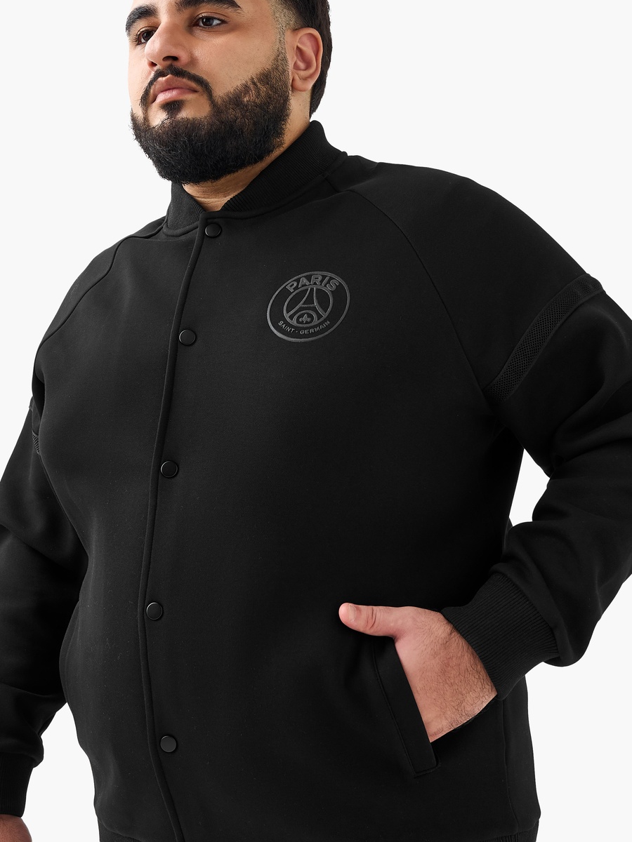 Men Regular Fit Paris Saint-Germain Print Longline Jacket