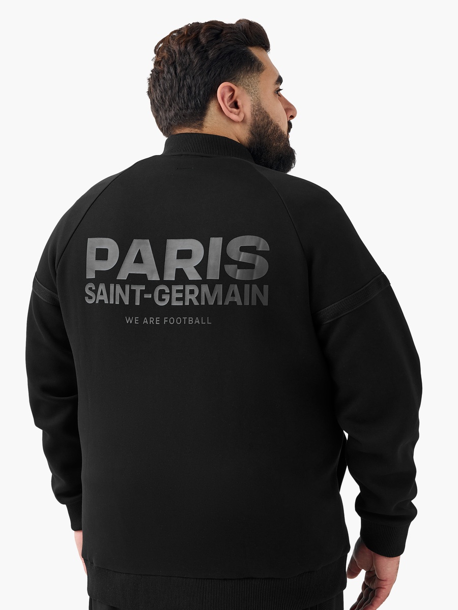 Men Regular Fit Paris Saint-Germain Print Longline Jacket