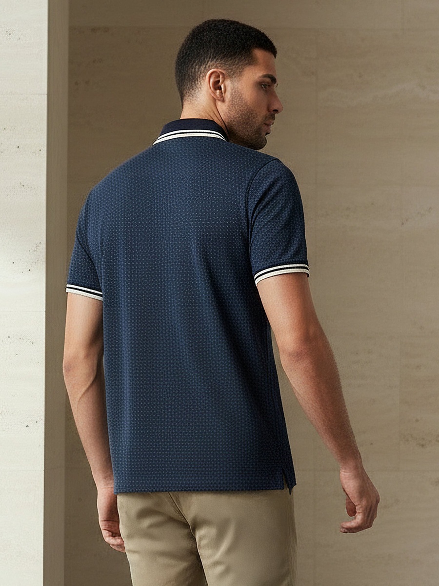 Men Short Sleeves Printed Polo T-Shirt