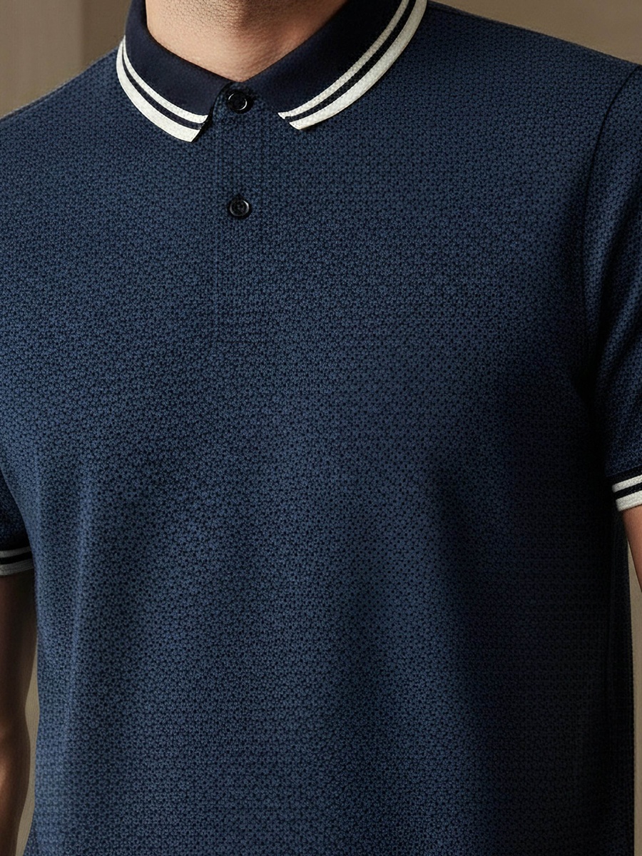 Men Short Sleeves Printed Polo T-Shirt