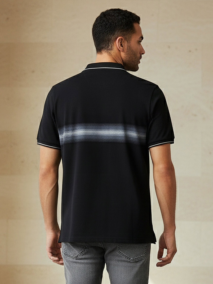 Men Short Sleeves Graphic Polo T-Shirt