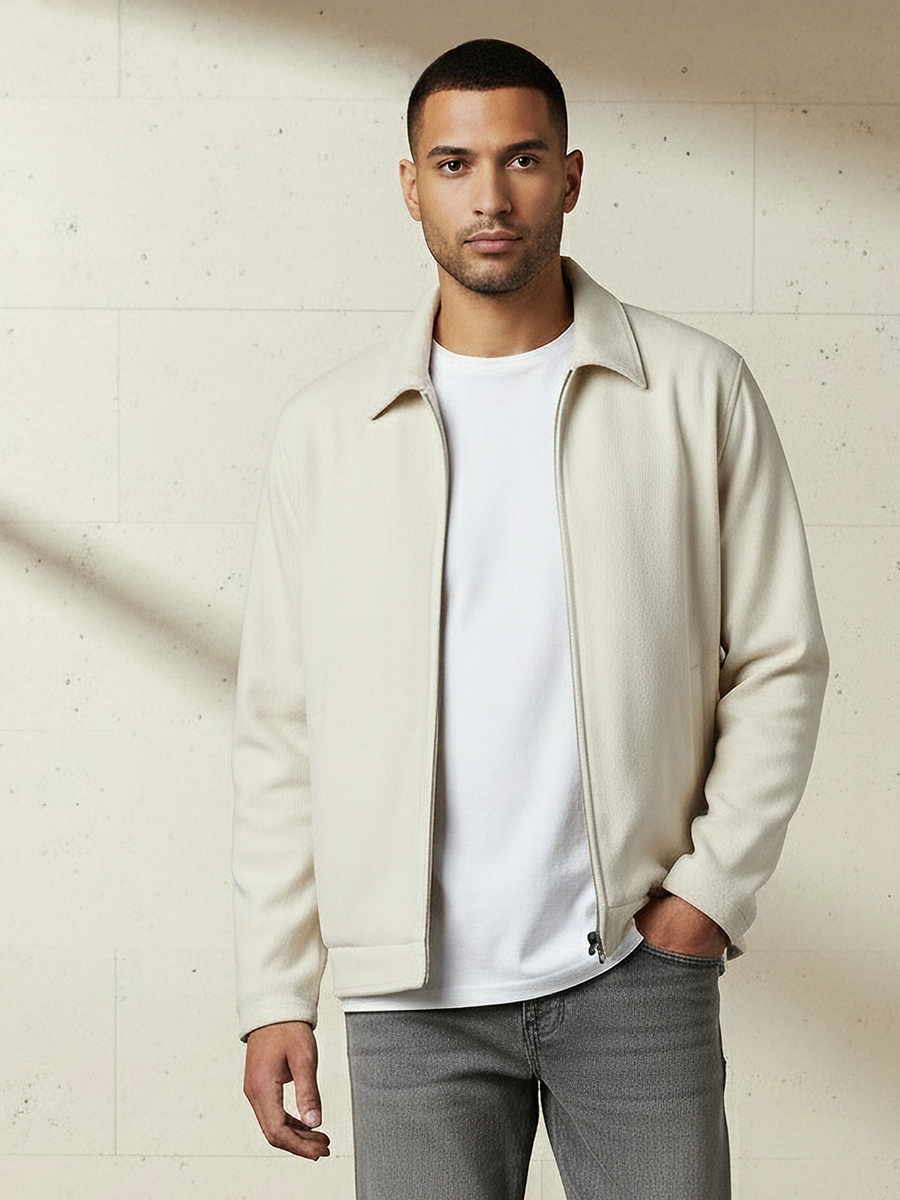 Men Regular Fit Soft Touch Jacket