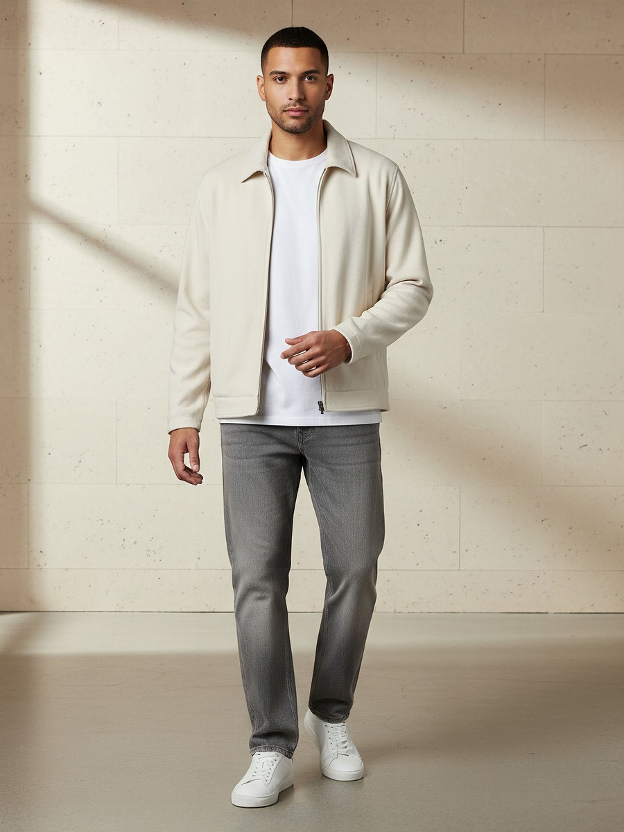 Men Regular Fit Soft Touch Jacket