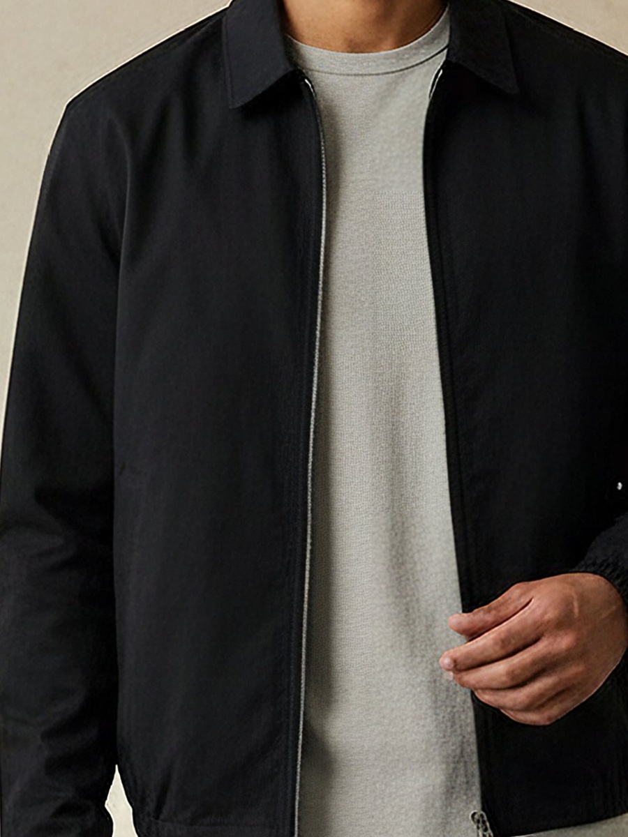 Men Regular Fit Zip Through Shacket