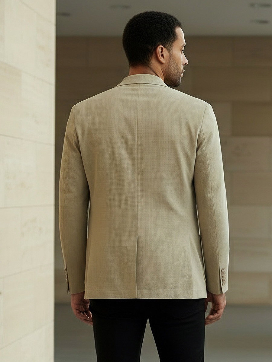 Men Slim Fit Notch Lapel Blazer