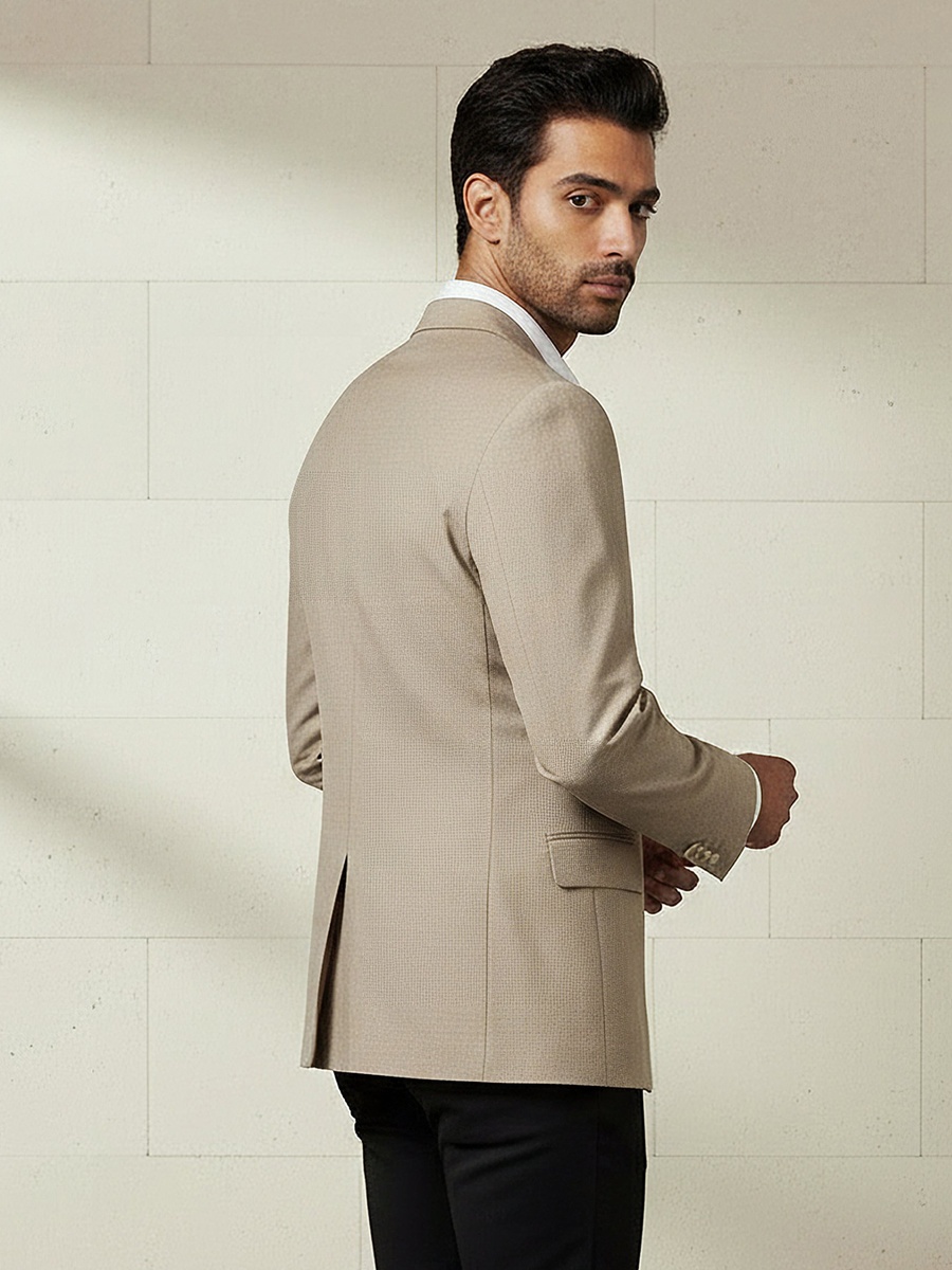 Men Regular Fit Notch Lapel Blazer