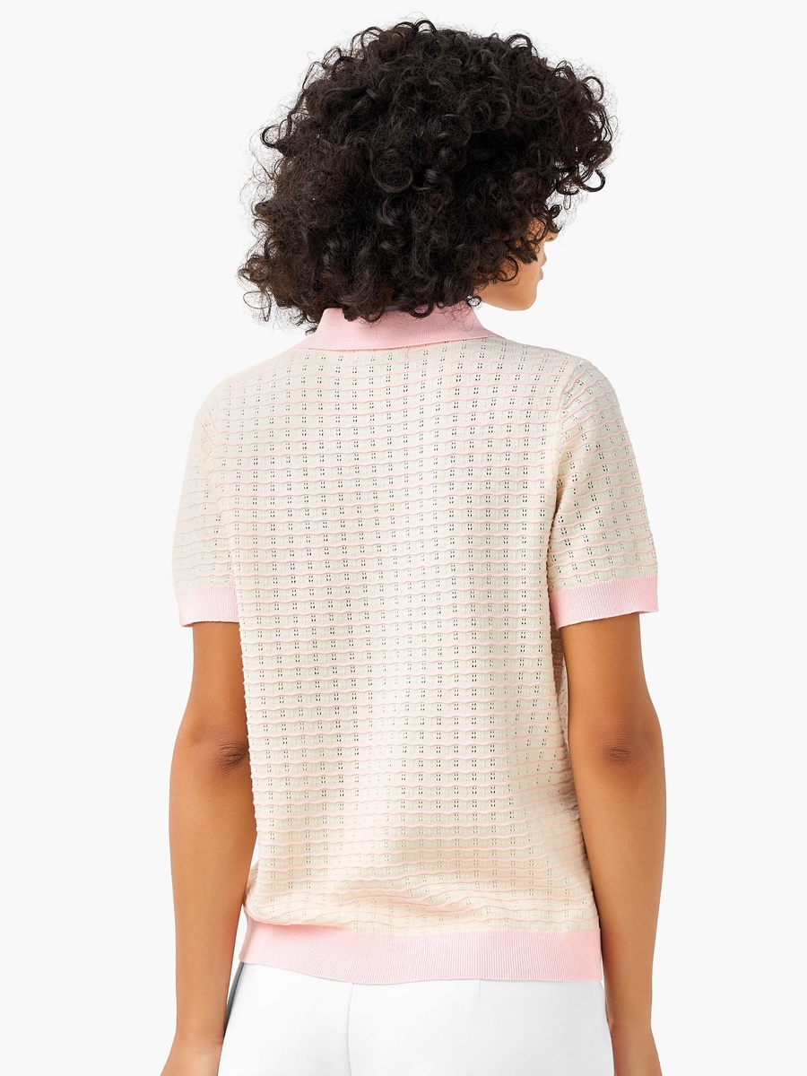 Regular Fit Polo T-Shirt with Knit Texture