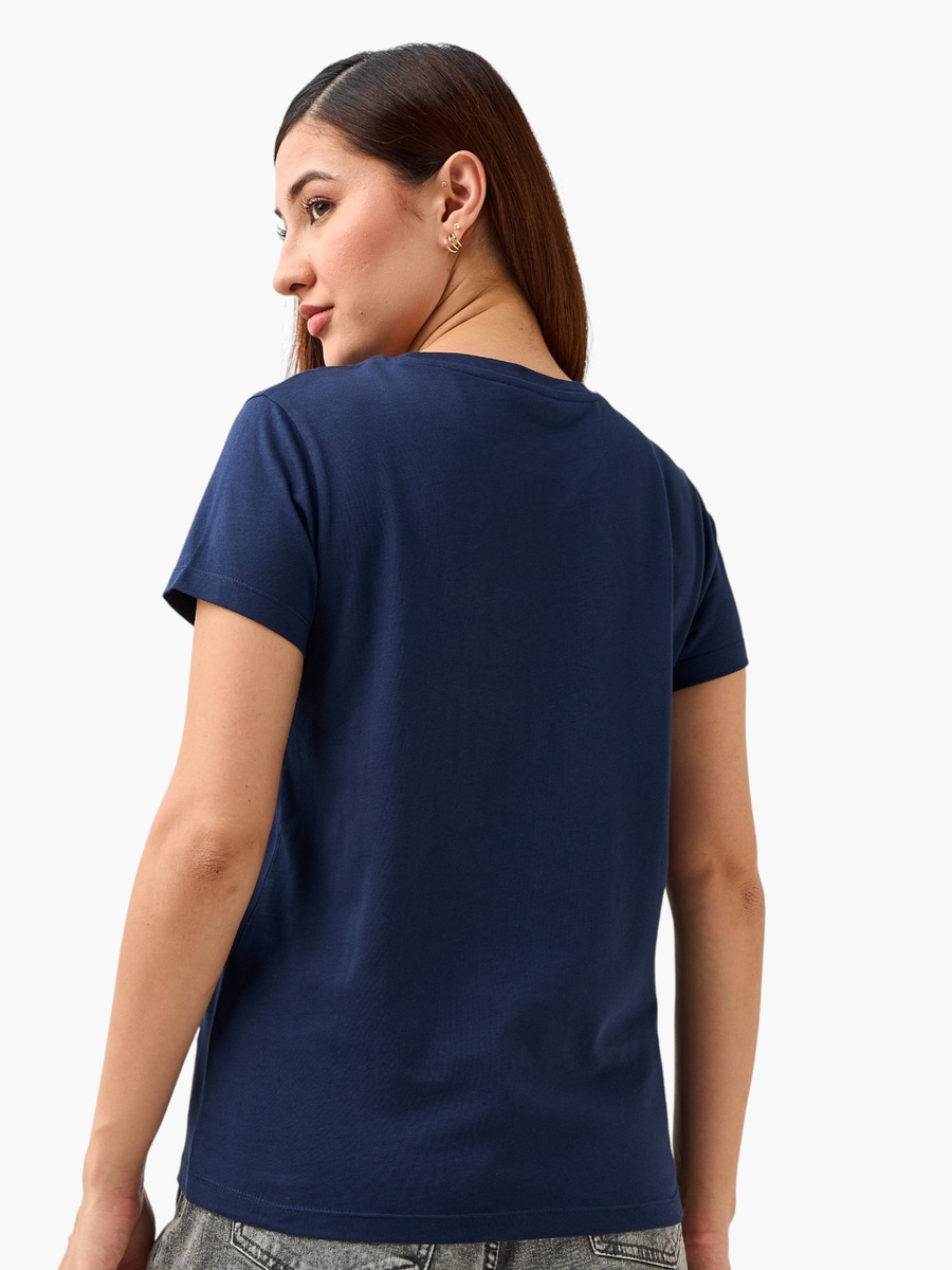 Regular Fit Cotton T-Shirt with Graphic Print