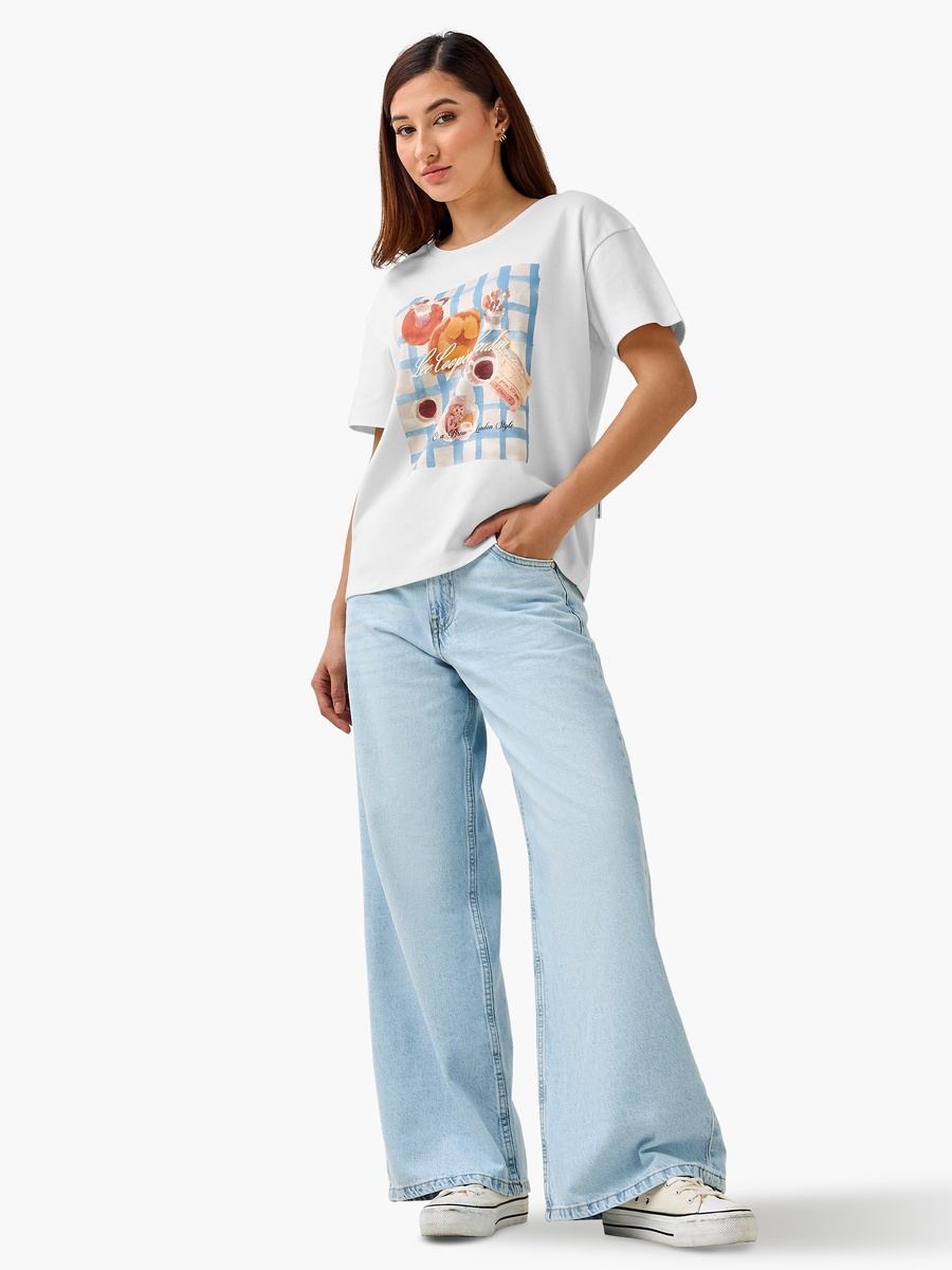 Regular Fit Cotton T-Shirt with Print