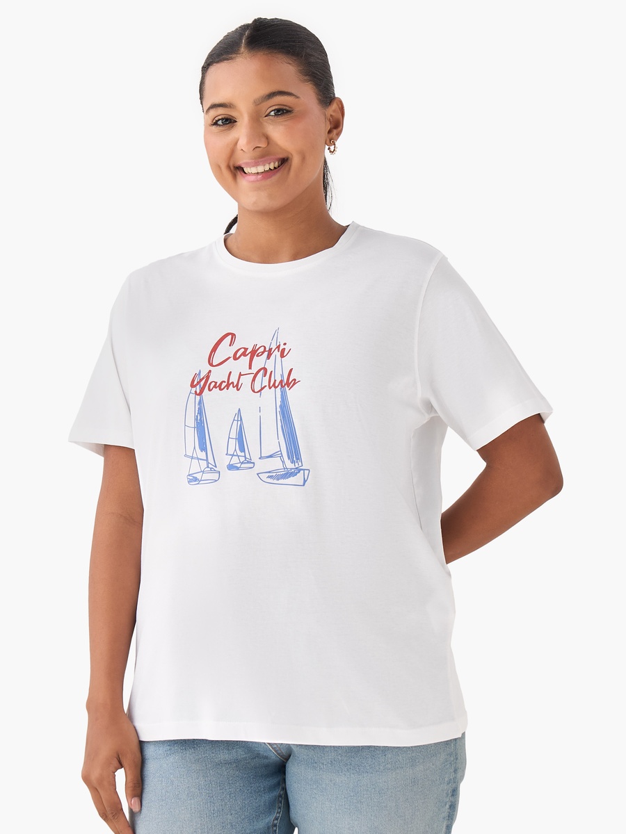 Regular Fit Cotton T-Shirt with Graphic Print
