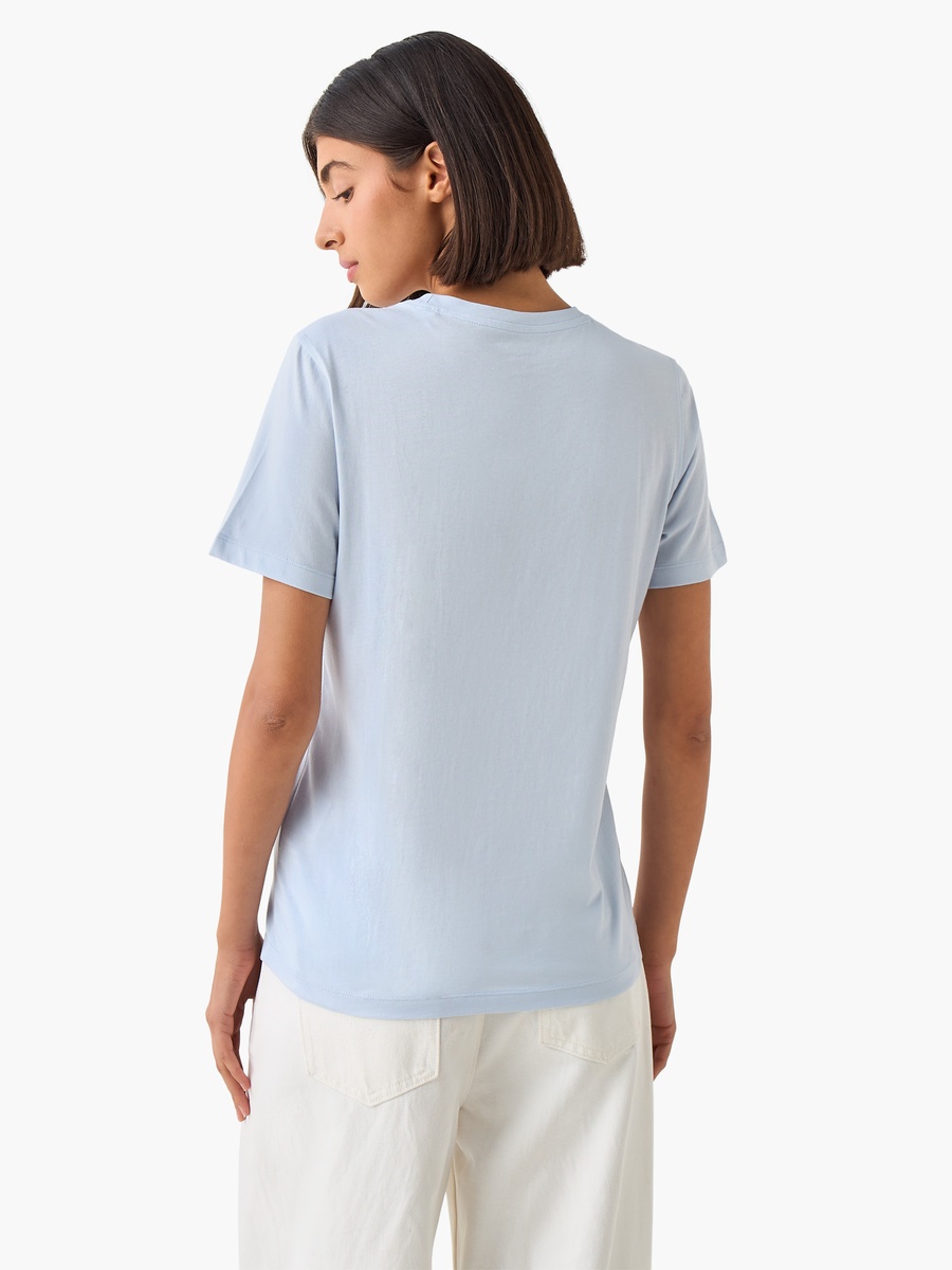 Regular Fit Cotton T-Shirt with Sketch Art Print