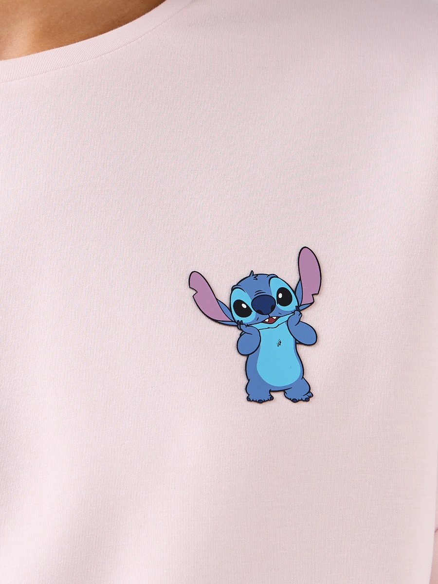 T-Shirt with Stitch Print