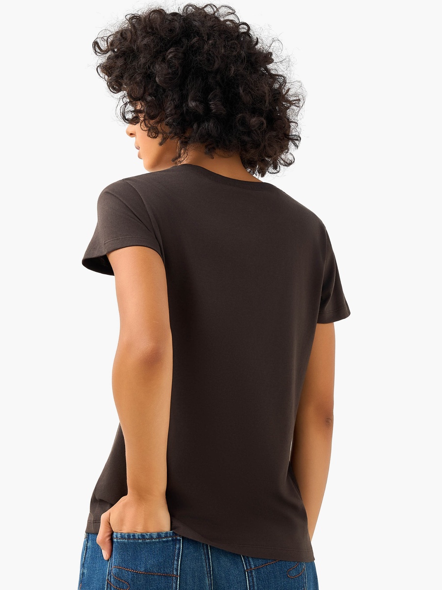Regular Fit Cotton T-Shirt with One Piece Print