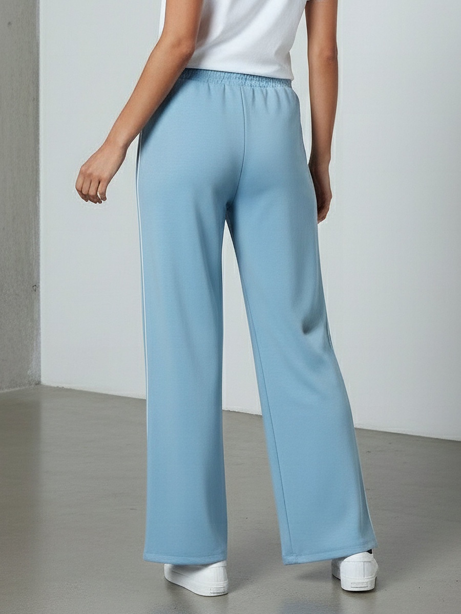 Regular Fit Mid-Rise Pants with Piping Design