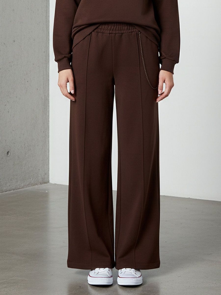 Regular Fit Mid-Rise Joggers with Chain Detail