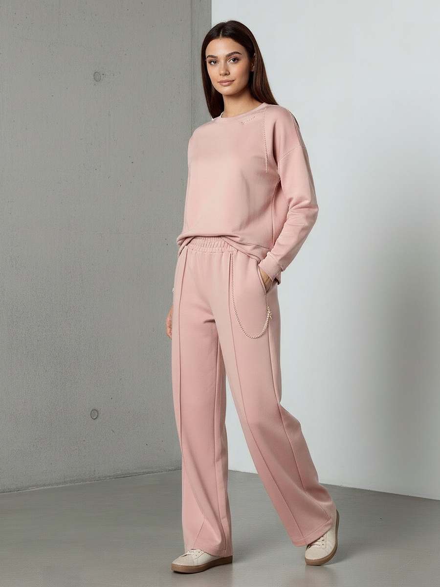 Regular Fit Mid-Rise Joggers with Chain Detail