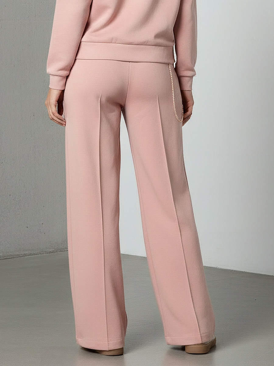 Regular Fit Mid-Rise Joggers with Chain Detail