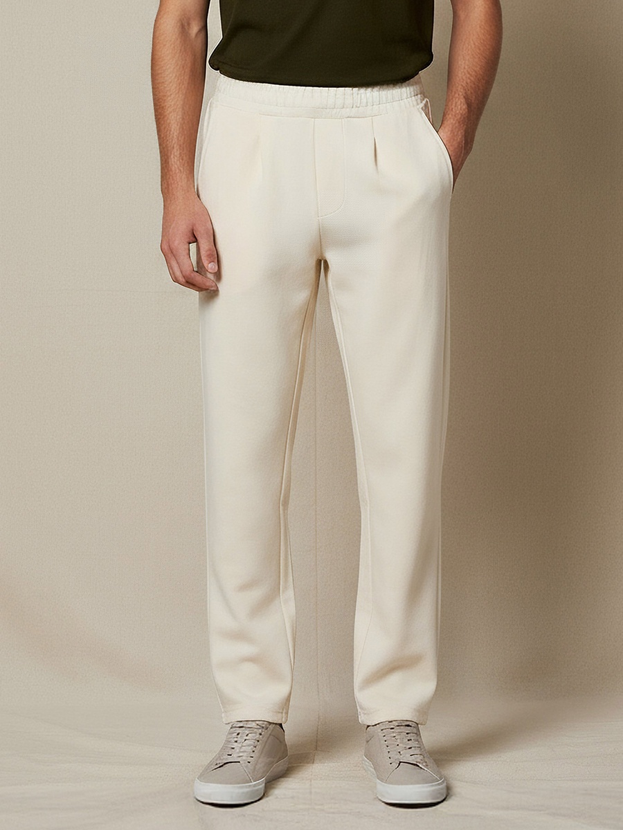 Men Straight Fit Track Pants with Pockets
