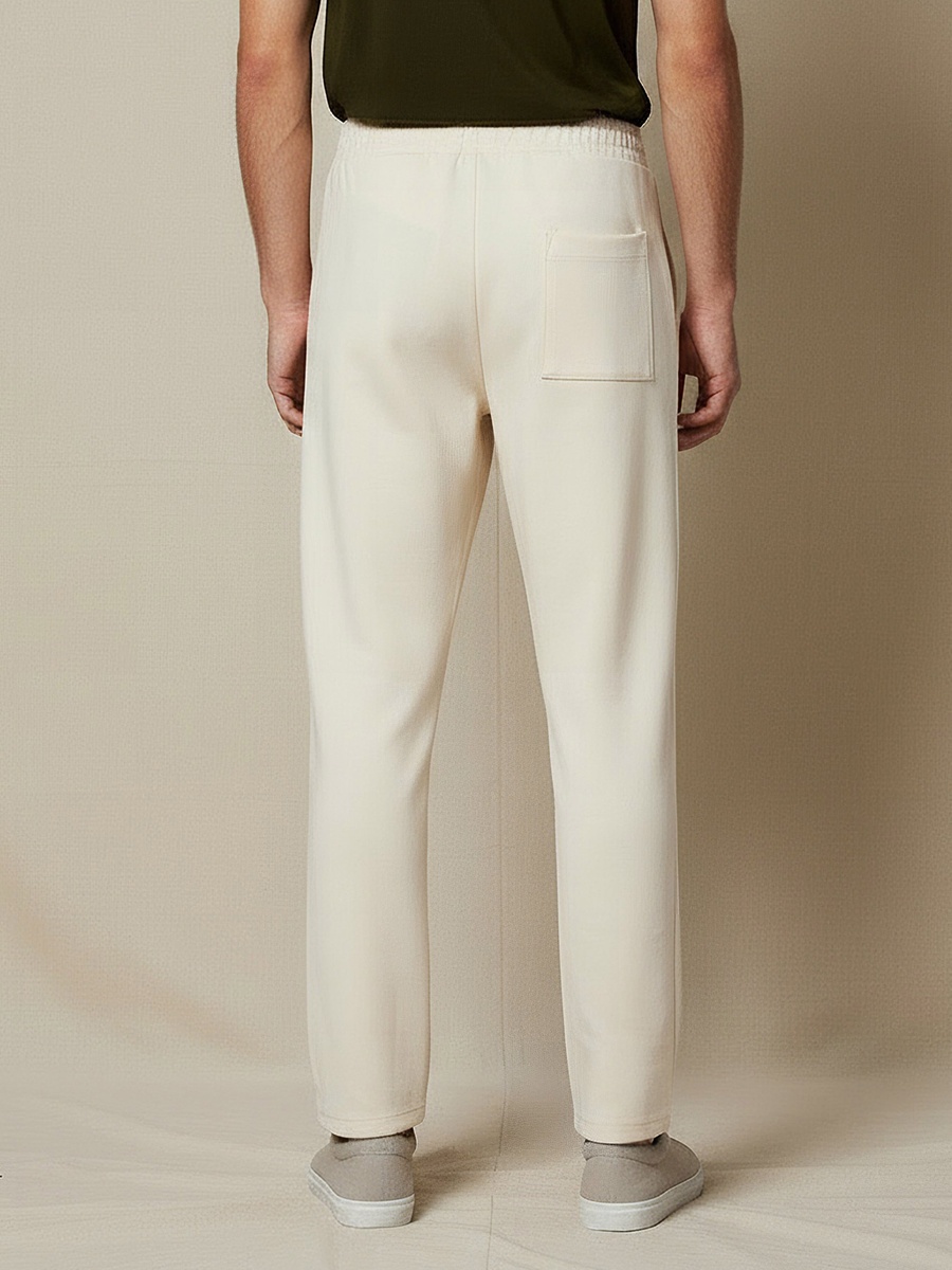 Men Straight Fit Track Pants with Pockets