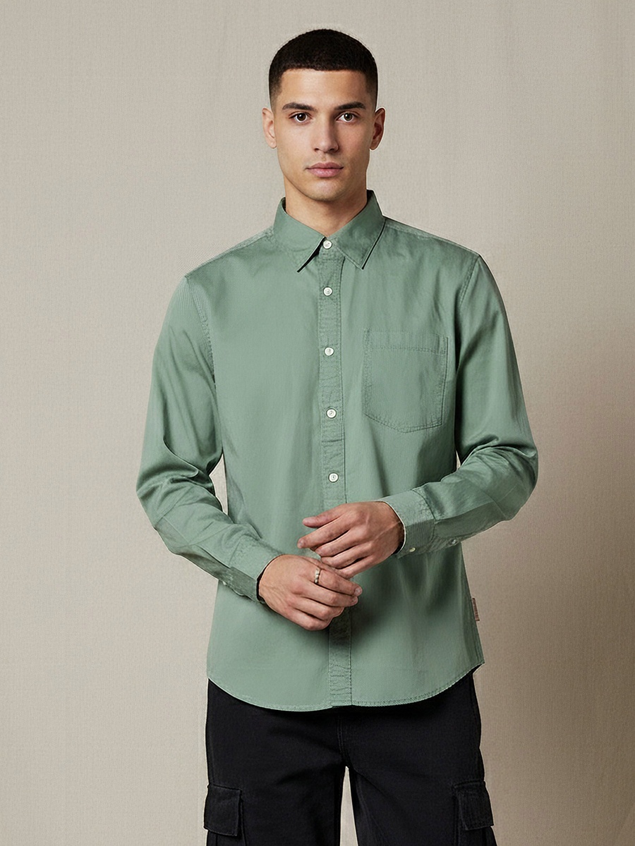 Men Regular Fit Long Sleeve Shirt