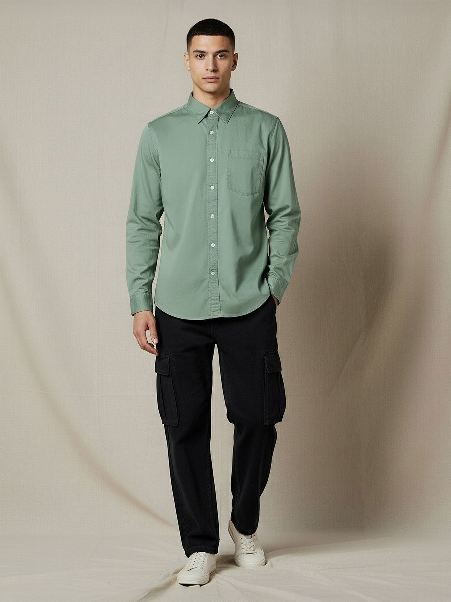 Men Regular Fit Long Sleeve Shirt